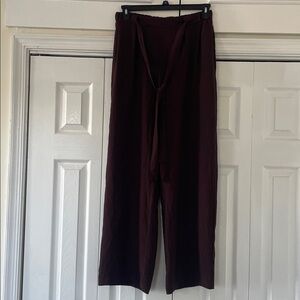 Saje Burgundy Elastic-Waist Pants